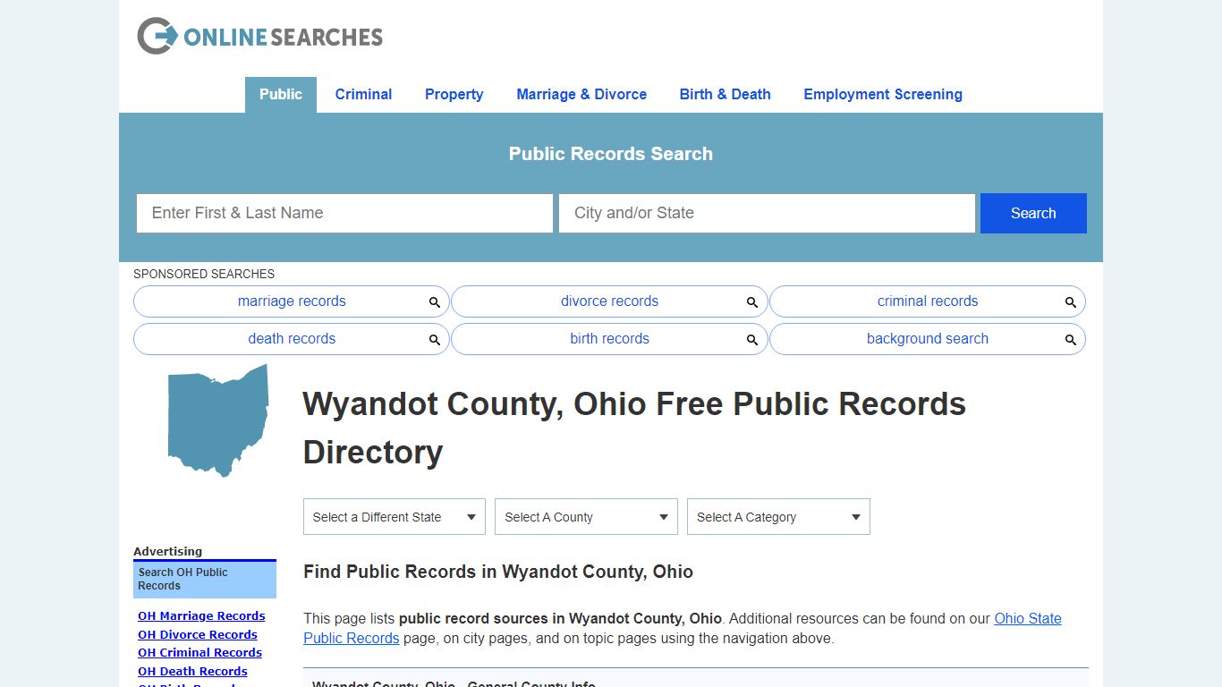 Wyandot County, Ohio Public Records Directory