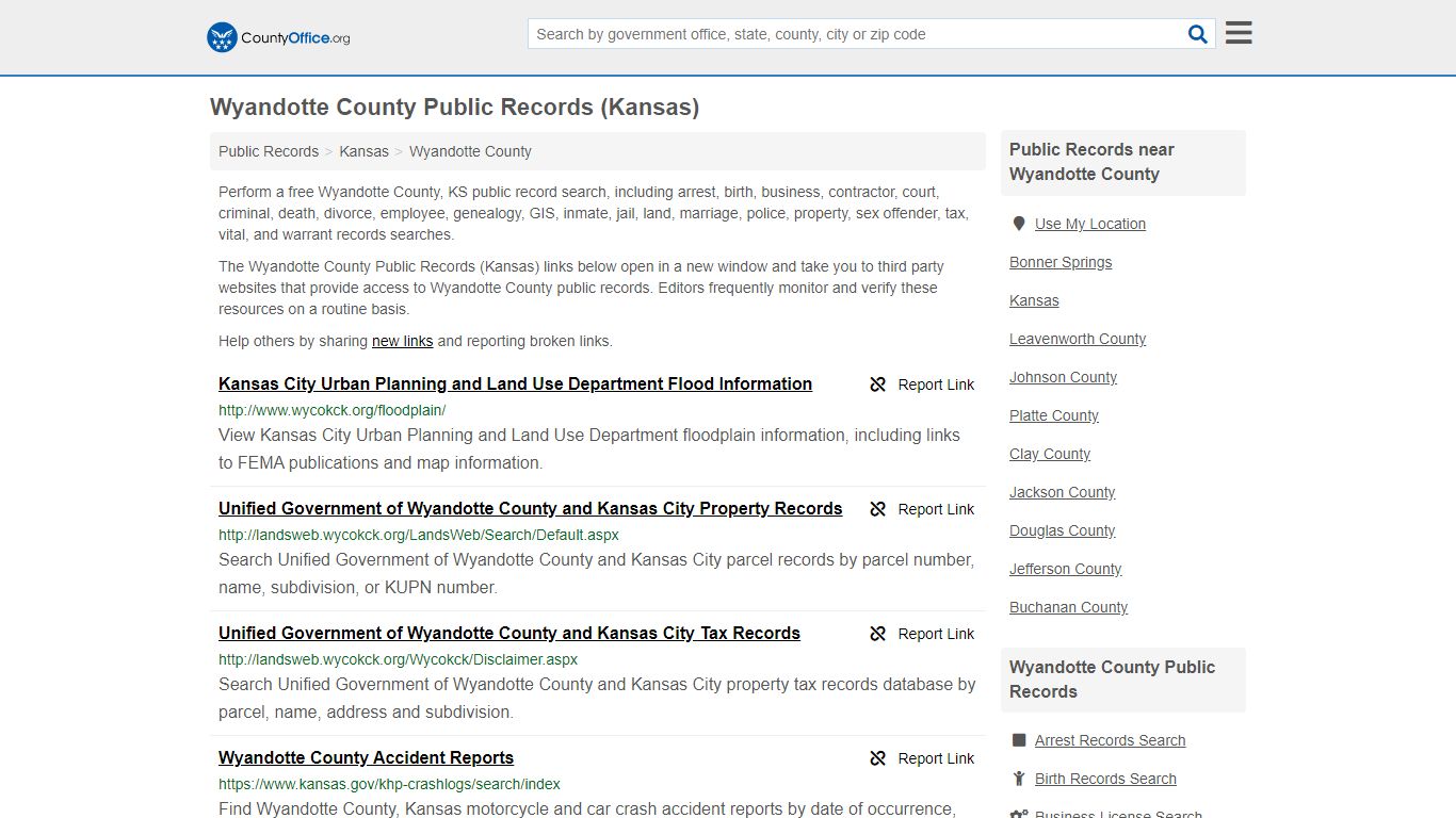 Public Records - Wyandotte County, KS (Business, Criminal ...